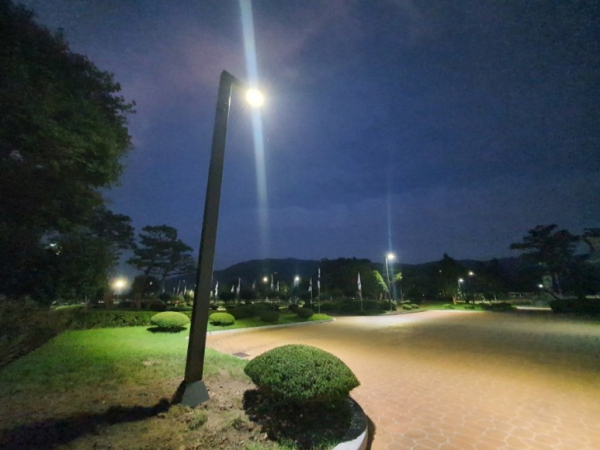 윤봉길의사 유적 LED 가로등 교체 모습