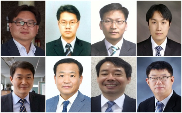 위쪽부터 시계방향 정재용 전략사업추진실장, 박문용 시민체육건강국장, 김기환 인재개발원장, 김영빈 경제과학국장, 임묵 행정자치국장,문인환 문화관광국장, 지용환 복지국장, 조철휘 철도광역교통본부장