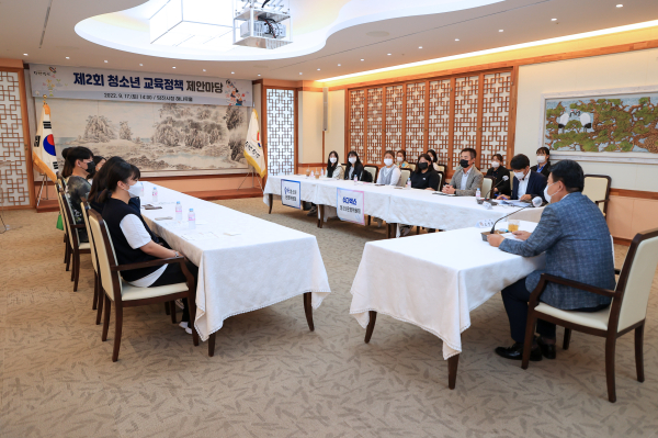 당진시 청소년 교육정책 한마당_ 면담 모습