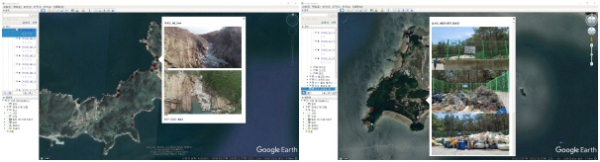 해양쓰레기지도 샘플(가의도), (삽시도)