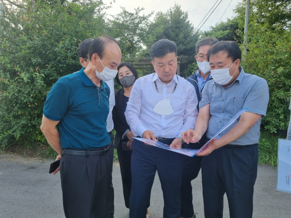 최재구 예산군수 현장방문 모습