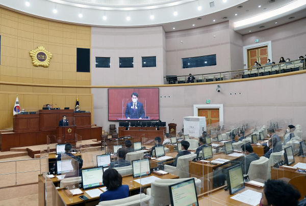 지난 7월 7일 대전시의회 제266회 임시회 제1차 본회의 모습.