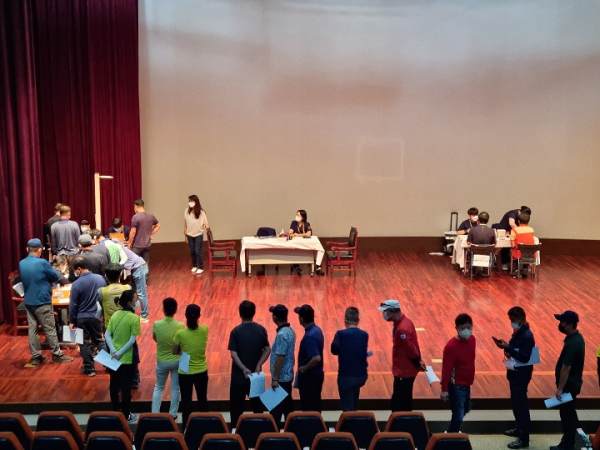 현업종사자 특수건강진단 진행 장면