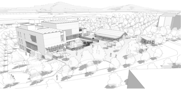 신성동 복합커뮤니티센터 설계공모 당선작 조감도