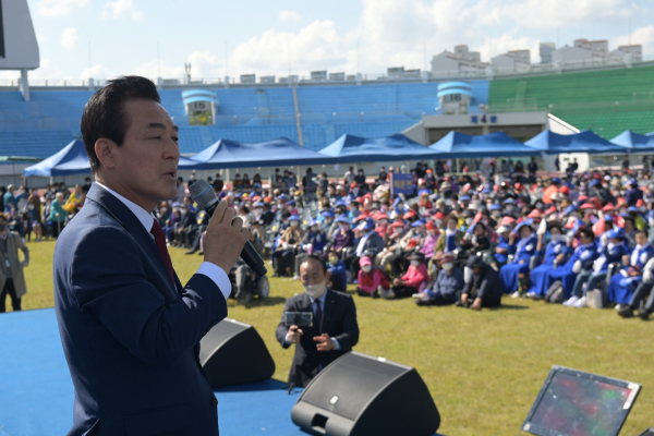 논산시 어르신의날 기념식 행사 모습