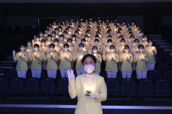 간호학과, 제27회 나이팅게일 선서식 모습