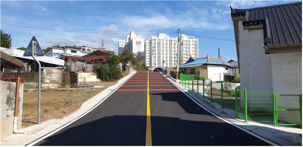 산성2리 도시계획도로 개통 사진