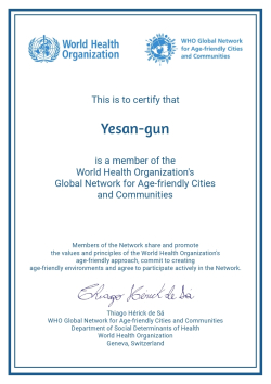 고령친화도시 인증서