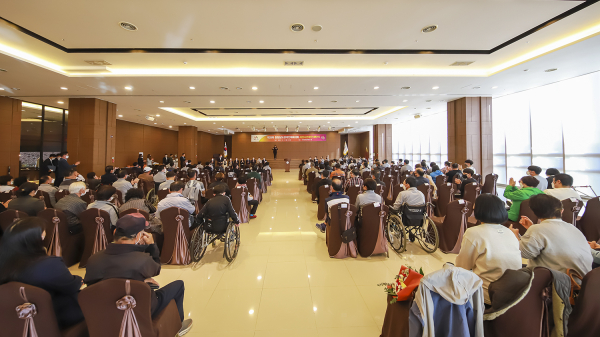 지난 17일 서산시 아르델웨딩컨벤션에서 충청남도 장애인체육대회 선수단 해단식이 열렸다