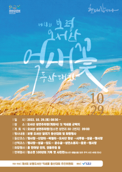 제4회 보령오서산 억새꽃 등산대회 포스터