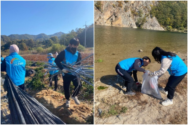 고추농가 일손돕기, 마을 환경정화 모습