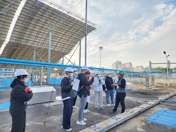 조치원공공하수처리시설 현장견학 모습