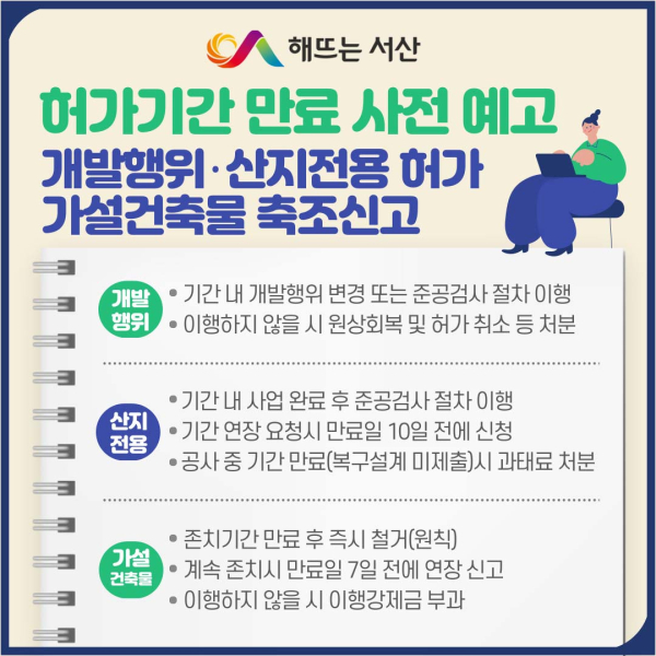 허가기간 만료 사전 예고 홍보물