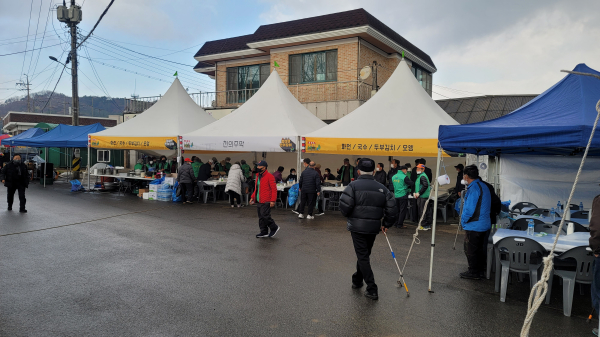 지난 21년도 천의장터 운영 사진