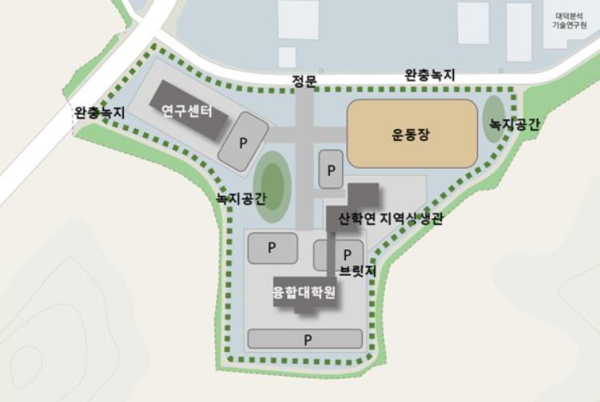 신동지구 대학부지 시설계획도