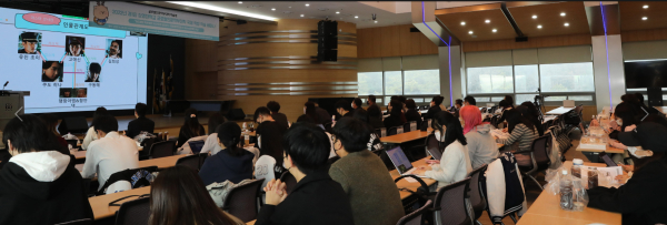 'MZ세대 학부생의 시선으로 바라본 K-문화콘텐츠와 한류'라는 주제로 국제 학생 학술세미나 개최 모습