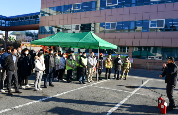 화재대비 합동 소방훈련 실시 모습