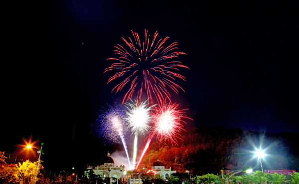 오월드 불꽃축제 모습