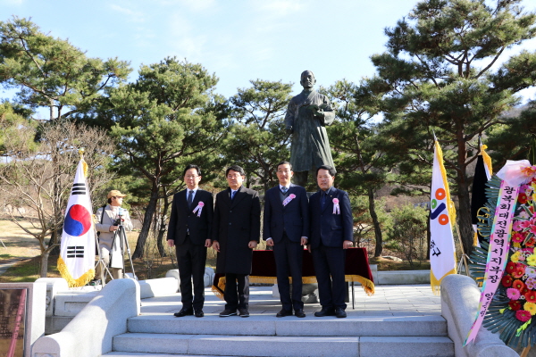 ’단재 신채호 선생 탄신 142주년 기념식‘ 행사 진행 모습