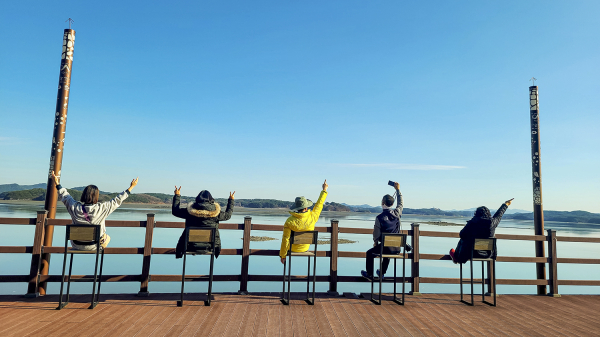 팸투어 사진(웅도 데크길 포토존)