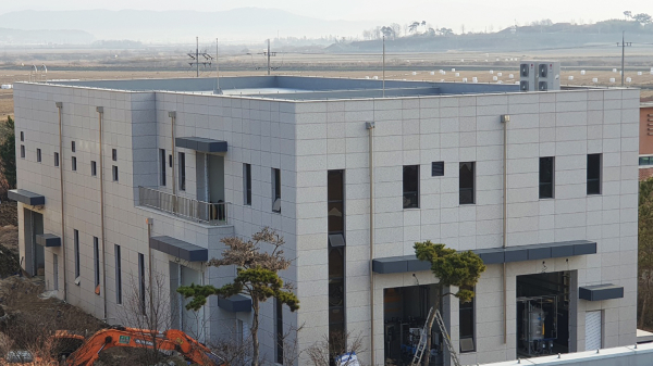 공사 중인 서산하수처리장 하수처리수 재이용시설 전경