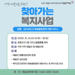 ‘2022년 찾아가는 예술인 복지사업’4차 운영