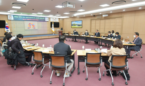 청년 창업 및 일자리사업 사업추진 성과보고회 개최 모습