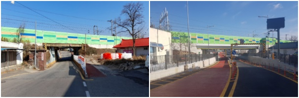 영동철도교 개량공사 전, 후 모습