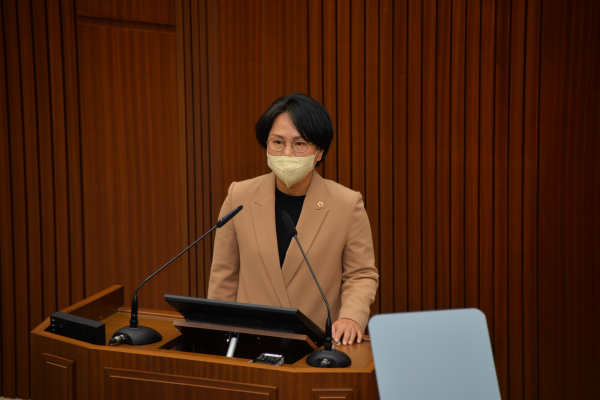 5분 발언하는 박란희 세종시의회 부의장