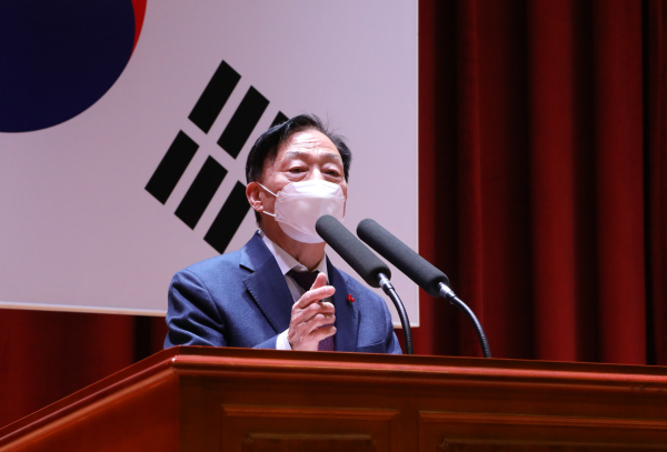 19일, 대전교육과학연구원에서 '2022 직업계고 글로벌 현장학습 성과보고회' 진행하는 설동호 교육감