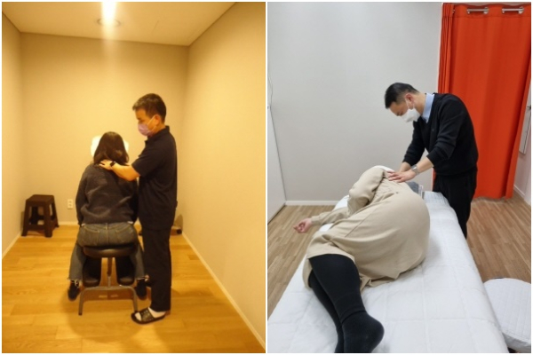 헬스키퍼 안마사 김성광 학생(LG에너지솔루션 취업), 이영원 학생(한화생명 취업)