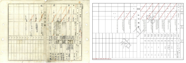 디지털 한글화 토지대장 사진