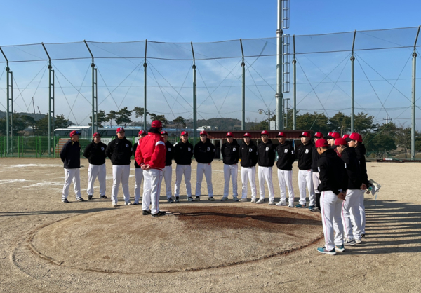 대덕대학교 야구부 동계전지훈련 개최