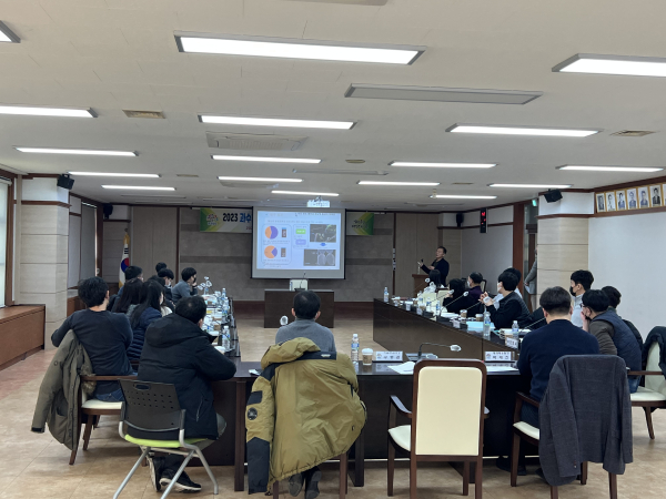 과수화상병 예찰 방제협의회 개최 모습