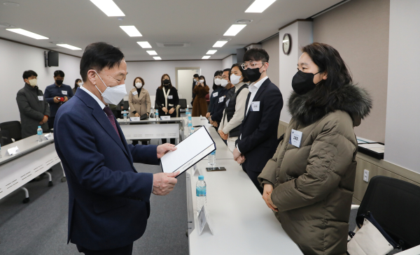 제8기 열린기자단 위촉 모습