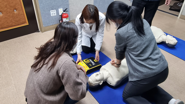지난해 시행한 응급처치 교육 모습