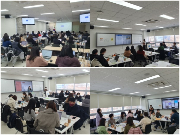 세종시 교사들이 2일 세종교육원에서 열린 성취평가제 이해를 통한 학생평가 역량 강화 연수에 참여하고 있다.