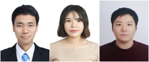 (왼쪽부터)충남대 강성민 교수, 충남대 유진영 연구원, ETRI 김정훈 선임연구원