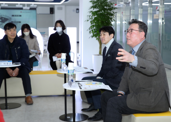 지난 23일 대전 콘텐츠기업지원센터 입주기업 간담회 장면