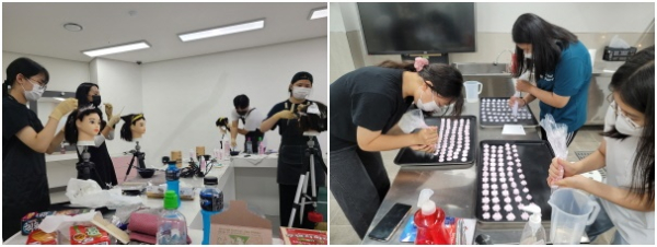 지난해 세종시 청소년들이 동네방네프로젝트(헤어 디자인, 쿠키 만들기)에 참여하고 있는 모습