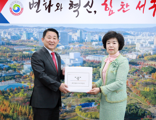 서구 이·미용봉사단 사랑 나눔 행사 진행 장면