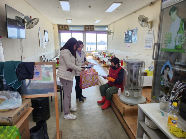 남당항, 죽도 위생업소 친절교육 및 위생점검