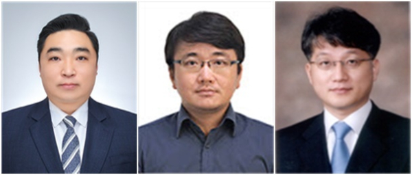 (왼쪽부터) 고려대학교 박기성 박사, 한국기계연구원 홍유찬 박사, 고려대학교 백승필 교수