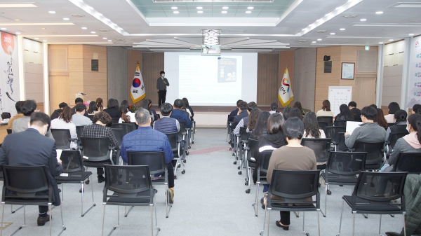 28일 시청 대회의실에서 열린 SNS 담당자 홍보기법 교육 모습