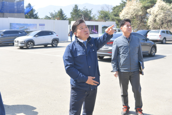 최재구 예산군수 예당호 관광사업 현장 방문