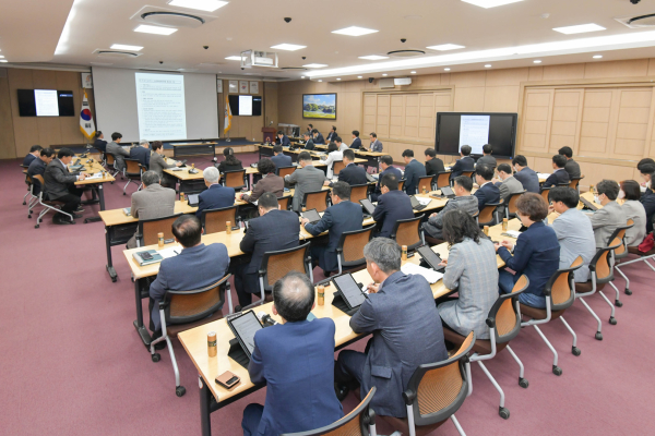 신5도2촌 정책 추진상황 보고회 진행 모습