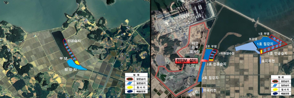 태안군 도내저수지·이원담수호 수질개선 사업 계획도.