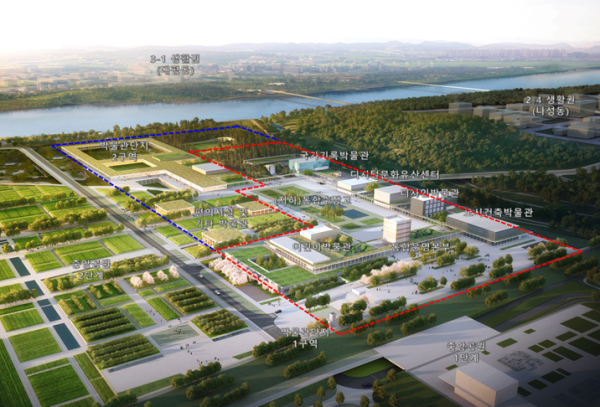 행복도시에 조성 중인 국립박물관단지 조감도