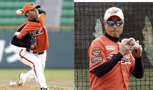 한화이글스 선수시절 송진우 모습