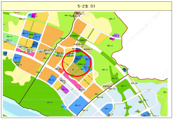 공급토지 위치도 (특화주거용지)